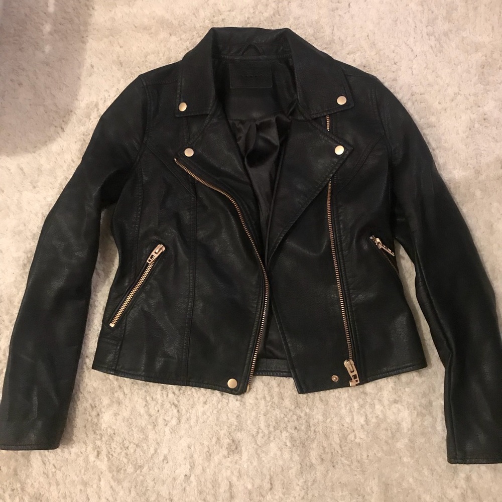 Blanc NYC Leather moto jacket